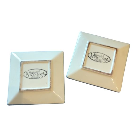 Montage Elizabeth Monro set of 2 small Christmas plates - Picture 2 of 6